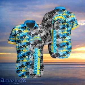 Los Angeles Chargers Hawaiian Shirt Style Gift Palm Tree Pattern Product Photo 3