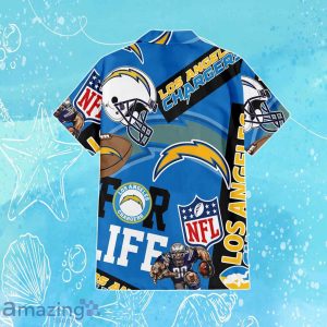 Los Angeles Chargers NFL Combo Hawaiian Shirt & Short Trending Gift For Fans Product Photo 3