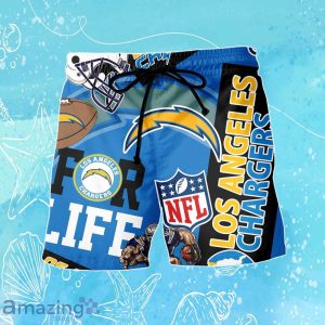 Los Angeles Chargers NFL Combo Hawaiian Shirt & Short Trending Gift For Fans Product Photo 4