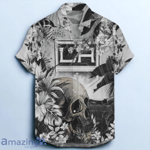 Los Angeles Kings NHL Hawaiian Shirt Tropical Skull Design For Men Women Product Photo 1