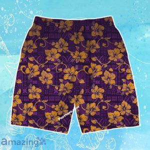 Los Angeles Lakers Team Logo Pattern Vintage Aloha Hawaiian Shirt & Short Product Photo 4