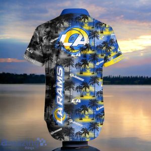Los Angeles Rams Hawaiian Shirt Style Gift Palm Tree Pattern Product Photo 2