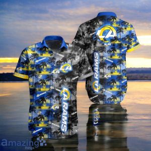 Los Angeles Rams Hawaiian Shirt Style Gift Palm Tree Pattern Product Photo 3