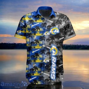 Los Angeles Rams Hawaiian Shirt Style Gift Palm Tree Pattern Product Photo 1