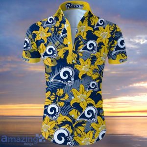 Los Angeles Rams Hawaiian Shirt Style Gift Tropical Flower Short Sleeve Product Photo 1