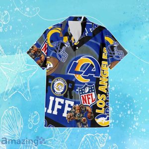 Los Angeles Rams NFL Combo Hawaiian Shirt & Short Trending Gift For Fans Product Photo 2