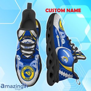 Los Angeles Rams NFL Fan Edition Custom Name Max Soul Comfort Shoes Product Photo 2