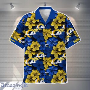Los Angeles Rams NFL Flower Hawaiian Shirt Custom Name Gift Ideas For Men Women Product Photo 2