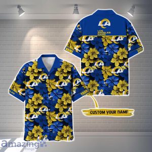 Los Angeles Rams NFL Flower Hawaiian Shirt Custom Name Gift Ideas For Men Women Product Photo 1