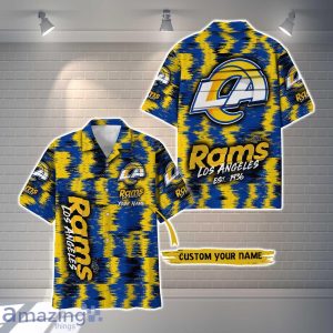 Los Angeles Rams NFL Hawaiian Shirt Vintage Custom Name For Fans Product Photo 1