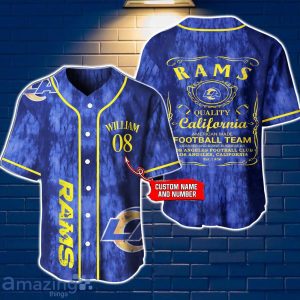 Los Angeles Rams NFL Jersey Baseball Shirt Exclusive Custom Number & Name Gift For Fans Product Photo 1