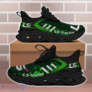 LS Tractor Shoes Green Square Pattern Custom Name Max Soul Sneakers For Men Women Product Photo 2