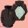 Luxury LV Basic Brown With Rhombus 3D Hoodie Impressive Gift For Men And Women