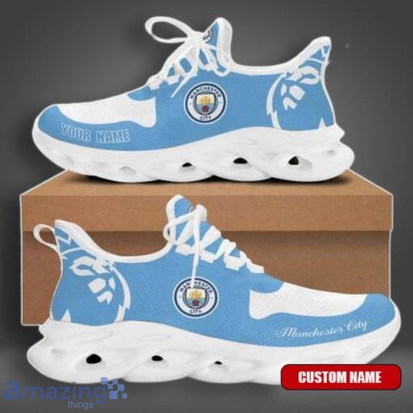 Manchester City Blue Custom Name Max Soul Shoes Leading The Trend Of Sport Sneakers Product Photo 1