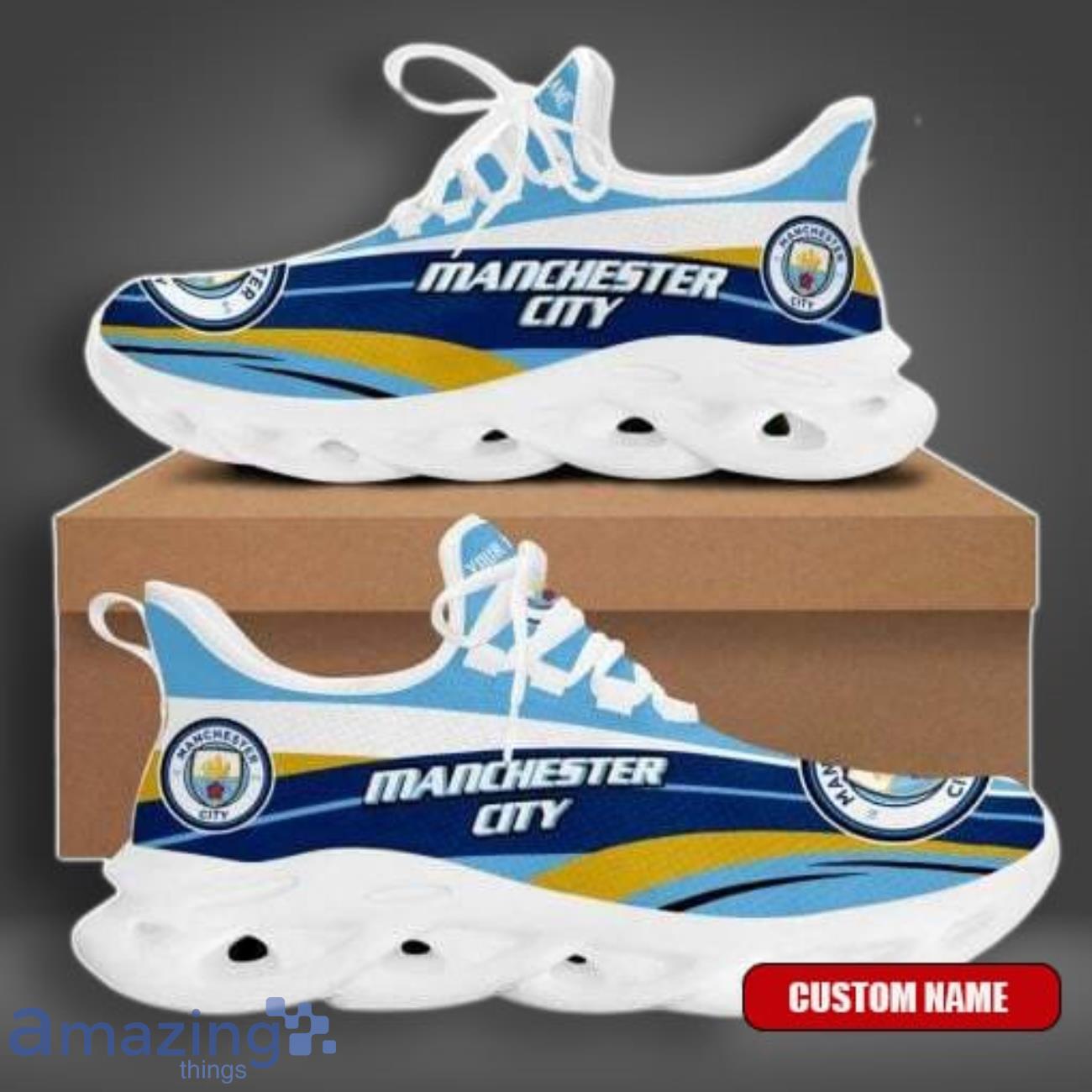 Manchester City Custom Name Max Soul Shoes Leading The Trend Of Sport Sneakers image Manchester City Custom Name Max Soul Shoes Leading The Trend Of Sport Sneakers Product Photo 1