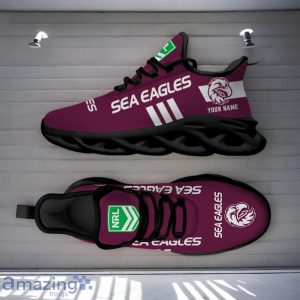 Manly Warringah Sea Eagles NRL Max Soul Shoes Custom Name Gift For Fans Product Photo 4