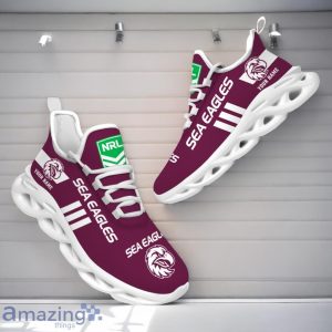 Manly Warringah Sea Eagles NRL Max Soul Shoes Custom Name Gift For Fans Product Photo 1