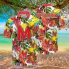Maryland Terrapins NCAA3 Parrot and leaves 3D Hawaiian Shirt For Men And Women