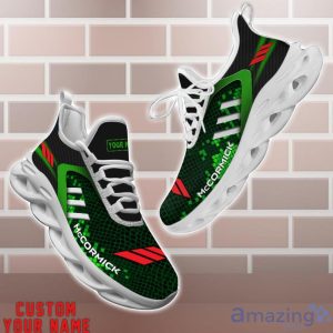 McCormick Shoes Green Square Pattern Custom Name Max Soul Sneakers For Men Women Product Photo 1