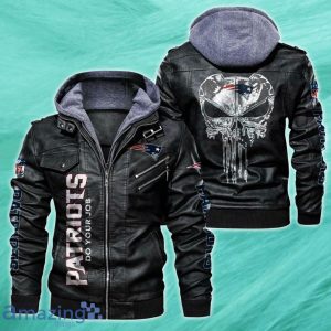 Men's New England Patriots 2D Leather Jacket Style Gift image Men's New England Patriots 2D Leather Jacket Style Gift Product Photo 2