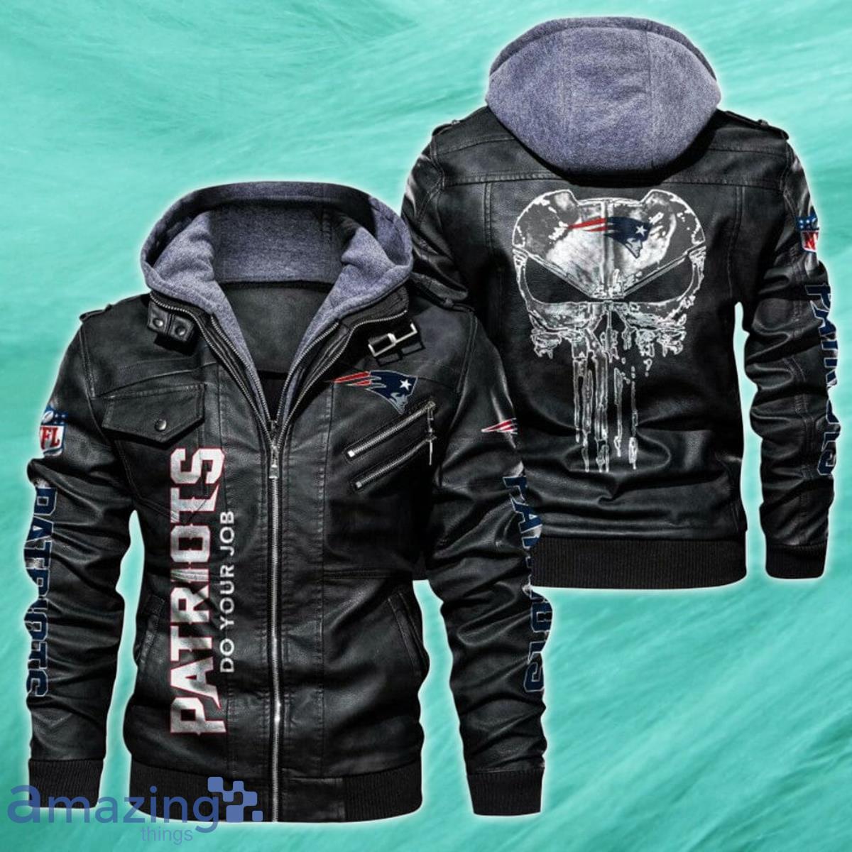 Men's New England Patriots 2D Leather Jacket Style Gift image Men's New England Patriots 2D Leather Jacket Style Gift