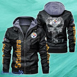 Men's Pittsburgh Steelers 2D Leather Jacket Style Gift Product Photo 2