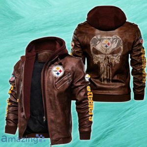 Men's Pittsburgh Steelers 2D Leather Jacket Style Gift Product Photo 1