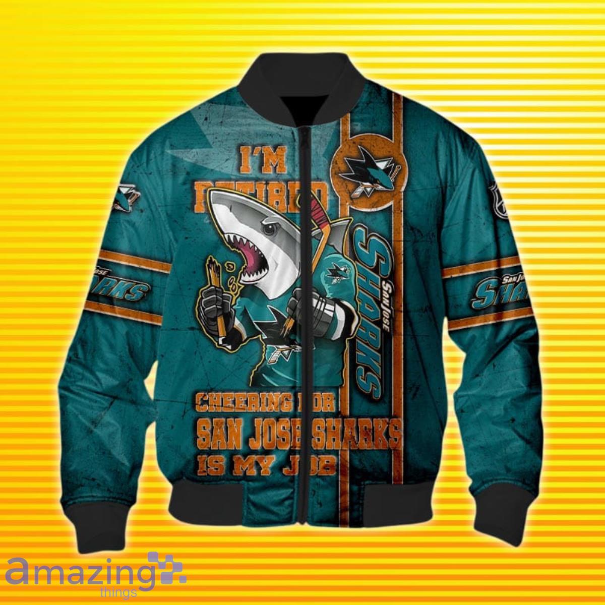 Men’s San Jose Sharks Bomber 3D Impressive Gift For Men And Women image Men’s San Jose Sharks Bomber 3D Impressive Gift For Men And Women Product Photo 1