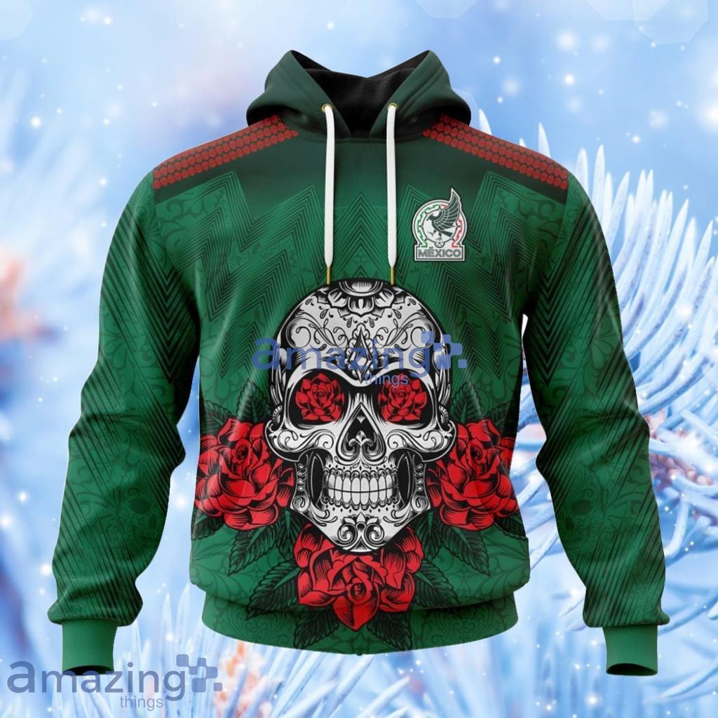Mexico National Team Home Dia De Muertos Design Hoodie 3D All Over Print Attract Gift For Men And Women image Mexico National Team Home Dia De Muertos Design Hoodie 3D All Over Print Attract Gift For Men And Women Product Photo 1