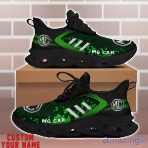 MG Shoes Green Square Pattern Custom Name Max Soul Sneakers For Men Women image MG Shoes Green Square Pattern Custom Name Max Soul Sneakers For Men Women Product Photo 2