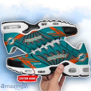 Miami Dolphins NFL Custom Name TN Sport Shoes Air Glide Runners For Fans Product Photo 2