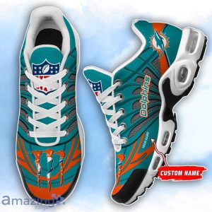 Miami Dolphins NFL Custom Name TN Sport Shoes Air Glide Runners For Fans Product Photo 1