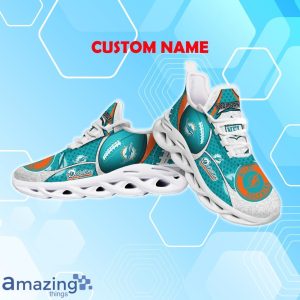 Miami Dolphins NFL Fan Edition Custom Name Max Soul Comfort Shoes image Miami Dolphins NFL Fan Edition Custom Name Max Soul Comfort Shoes Product Photo 3