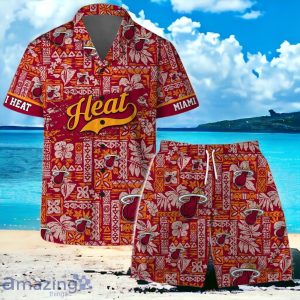 Miami Heat Team Logo Pattern Classic Hawaiian Shirt And Short Product Photo 1