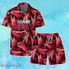 Miami Heat Team Logo Pattern Leaves Vintage Art Hawaiian Shirt & Short