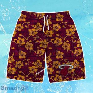Miami Heat Team Logo Pattern Vintage Aloha Hawaiian Shirt & Short Product Photo 3
