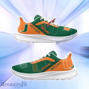 Miami Hurricanes NCAA Trending Air Mesh Running Shoes Custom Name For Fans Product Photo 2