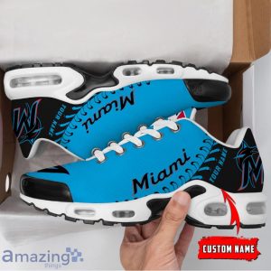 Miami Marlins MLB Custom Name TN Sport Shoes Exclusive Design For Fan Club Product Photo 2
