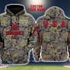 Miami Oh Redhawks 3D Printing Army Camo Pattern Unisex Hoodies Custom Name For Fans