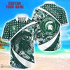 Michigan State Spartans Custom Name Floral Hawaiian Shirt Summer Beach Shirt For Fans