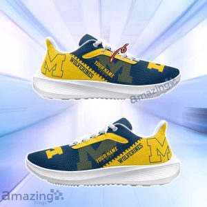 Michigan Wolverines NCAA Trending Air Mesh Running Shoes Custom Name For Fans image Michigan Wolverines NCAA Trending Air Mesh Running Shoes Custom Name For Fans Product Photo 2