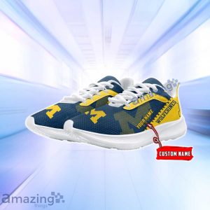 Michigan Wolverines NCAA Trending Air Mesh Running Shoes Custom Name For Fans Product Photo 1