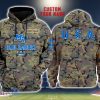 Middle Tennessee Blue Raiders 3D Printing Army Camo Pattern Unisex Hoodies Custom Name For Fans