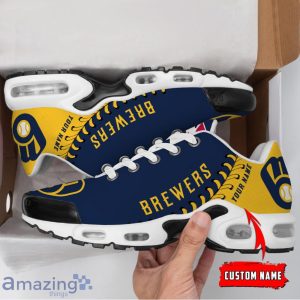 Milwaukee Brewers MLB Custom Name TN Sport Shoes Exclusive Design For Fan Club Product Photo 2