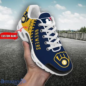 Milwaukee Brewers MLB Custom Name TN Sport Shoes Exclusive Design For Fan Club Product Photo 1