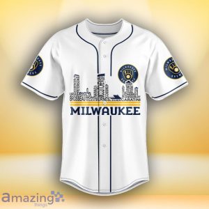 Milwaukee Brewers MLB Custom Number & Name Baseball Jersey For Fans Product Photo 2