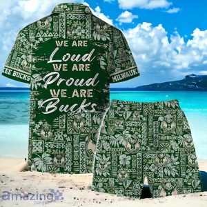 Milwaukee Bucks Team Logo Pattern Classic Hawaiian Shirt And Short Product Photo 2
