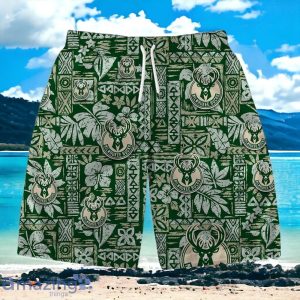 Milwaukee Bucks Team Logo Pattern Classic Hawaiian Shirt And Short Product Photo 3
