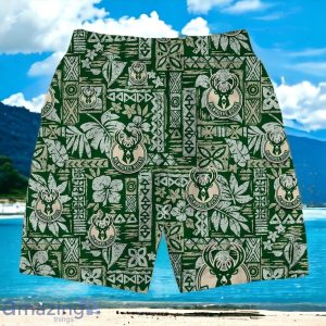 Milwaukee Bucks Team Logo Pattern Classic Hawaiian Shirt And Short Product Photo 4