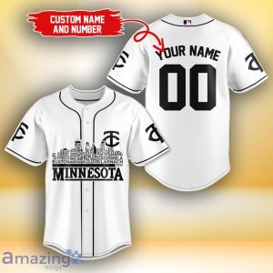 Minnesota Twins MLB Custom Number & Name Baseball Jersey For Fans Product Photo 1